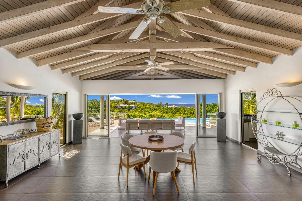 17.Location villa No Limit vue mer Saint Martin les Terres Basses - Séjour